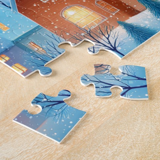 Beautiful holiday christmas housses legpuzzel (Zijkant)