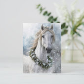Beautiful Horse Christmas Holiday Seasons Greeting Briefkaart (Staand voorkant)
