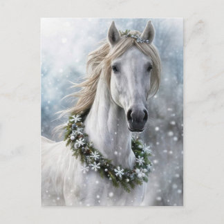 Beautiful Horse Christmas Holiday Seasons Greeting Briefkaart