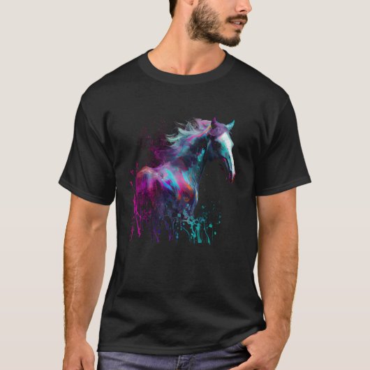 Beautiful Horse  Splash Equestrian Horse Trainer 2 T-shirt (Voorkant)