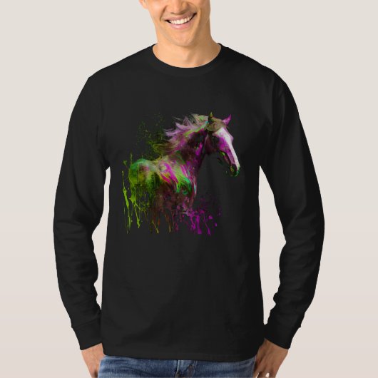 Beautiful Horse  Splash Equestrian Horse Trainer T-shirt (Voorkant)