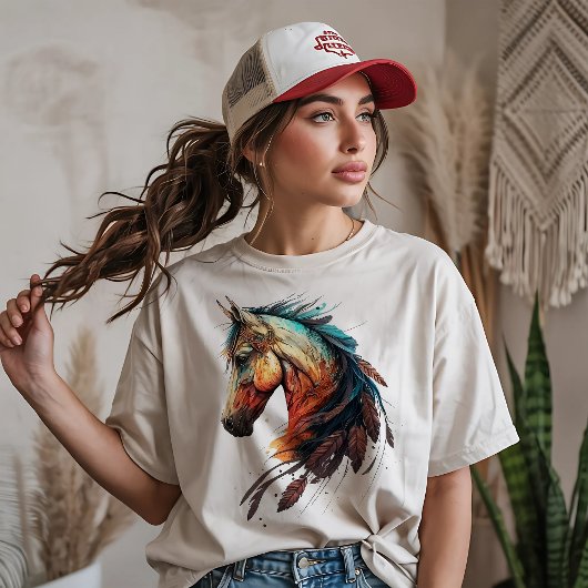 Beautiful Horse with Feathers T-shirt