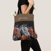BEAUTIFUL HORSES PORTRAIT FOR HORSE LOVERS TOTE BAG (Dichtbij)