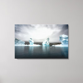 Beautiful Icebergs in Greenland Canvas Afdruk