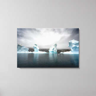 Beautiful Icebergs in Greenland Canvas Afdruk