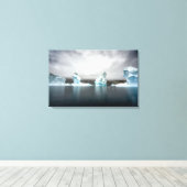 Beautiful Icebergs in Greenland Canvas Afdruk (Insitu (Houten vloer))