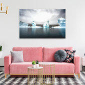Beautiful Icebergs in Greenland Canvas Afdruk (Insitu (Woonkamer))