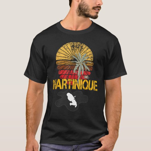 Beautiful  idea map of Martinique Madinina 972 T-shirt (Voorkant)