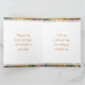 Beautiful Impasto Butterfly and Flowers Blank Kaart (Binnen)