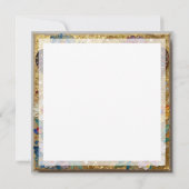 Beautiful Impasto Butterfly and Flowers Blank Kaart (Achterkant)