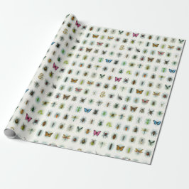 Beautiful insect collection watercolor style bugs cadeaupapier