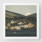 Beautiful Irish Countryside Clock Vierkante Klok (Voorkant)