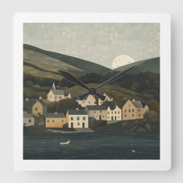 Beautiful Irish Countryside Clock Vierkante Klok