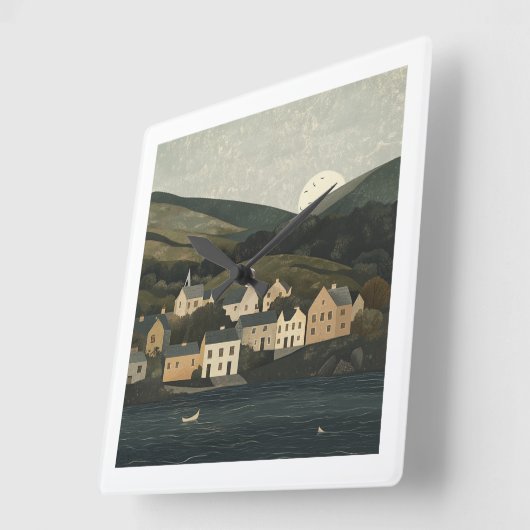 Beautiful Irish Countryside Clock Vierkante Klok (Hoek)