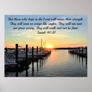 BEAUTIFUL ISAIAH 40:31 ZOND OVER DE REEKS POSTER