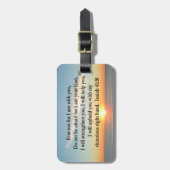 BEAUTIFUL ISAIAH 41:10 SUNRISE BAGAGELABEL (Voorkant verticaal)
