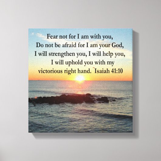 BEAUTIFUL ISAIAH 41:10 SUNRISE CANVAS AFDRUK (Voorkant)