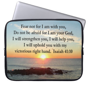 BEAUTIFUL ISAIAH 41:10 SUNRISE LAPTOP SLEEVE