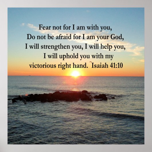 BEAUTIFUL ISAIAH 41:10 SUNRISE POSTER (Voorkant)