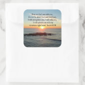 BEAUTIFUL ISAIAH 41:10 SUNRISE VIERKANTE STICKER (Tas)