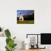 Beautiful isolated lonely church called Rainui Poster (Thuiskantoor)