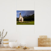 Beautiful isolated lonely church called Rainui Poster (Keuken)