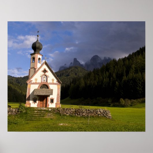 Beautiful isolated lonely church called Rainui Poster (Voorkant)