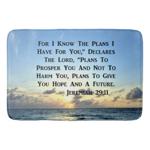 BEAUTIFUL JEREMIAH 29:11 SCRIPTURE VERSE BADMAT