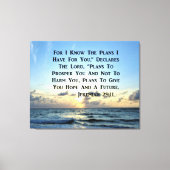 BEAUTIFUL JEREMIAH 29:11 SCRIPTURE VERSE CANVAS AFDRUK (Voorkant)
