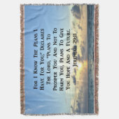 BEAUTIFUL JEREMIAH 29:11 SCRIPTURE VERSE DEKEN (Voorkant Verticaal)