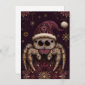 Beautiful Jumping Spider Christmas Cards Feestdagenkaart (Voorkant / Achterkant)