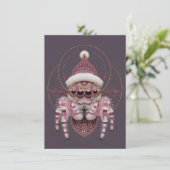 Beautiful Jumping Spider Christmas Cards Feestdagenkaart (Staand voorkant)