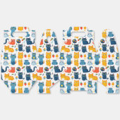 Beautiful kawaii cats, playing with toys white ba bedankdoosjes (Ongevouwen)