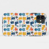 Beautiful kawaii cats, playing with toys white ba Case-Mate iPhone case (Achterkant (horizontaal))