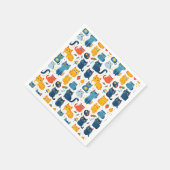 Beautiful kawaii cats, playing with toys white ba servet (Hoek)