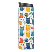 Beautiful kawaii cats, playing with toys white ba thermosbeker (Geroteerd rechts)