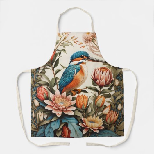 Beautiful Kingfisher and Protea Flowers Schort (Voorkant)