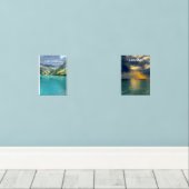 Beautiful landascape | Zanzibar & Switzerland Muurkunst Sets (Houten vloer)