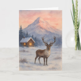 Beautiful landscape Xmas card Kaart