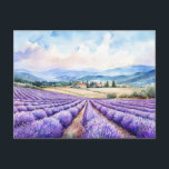 Beautiful lavender fields art feestdagenkaart<br><div class="desc">Beautiful lavender fields art.</div>