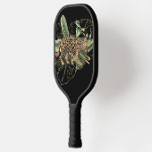 BEAUTIFUL LEOPARD ART MET TROPISCHE LEAVES PICKLEBALL PADDLE (Links)