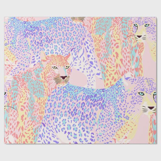 Beautiful Leopard Seamless Pattern illustration Ar Cadeaupapier (Vlak)