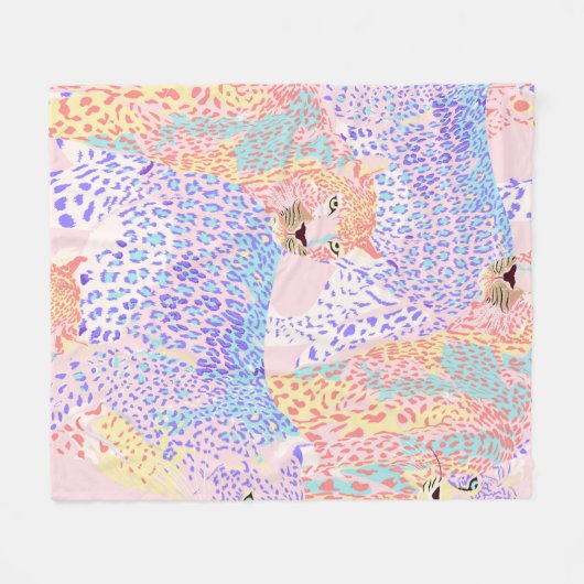 Beautiful Leopard Seamless Pattern illustration Ar Fleece Deken (Voorkant (Horizontaal))