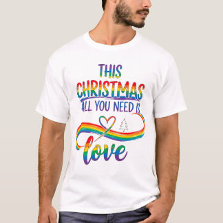 Beautiful LGBTQ love Christmas T-shirt