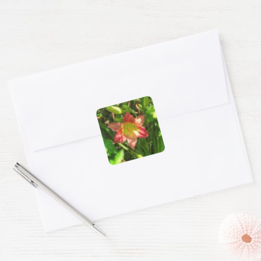 Beautiful Lily Vierkante Sticker (Envelop)
