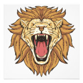 beautiful lion head design foto afdruk (Voorkant)
