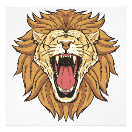 beautiful lion head design foto afdruk