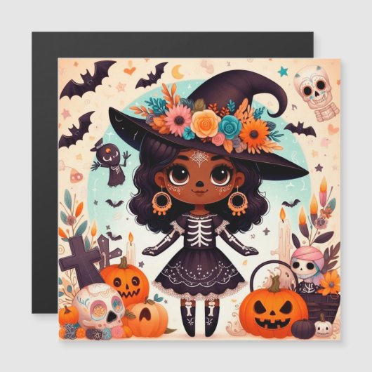 Beautiful little witch halloween party (Voorkant / Achterkant)
