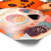 Beautiful little witch halloween party foto afdruk (Hoek)