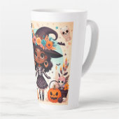 Beautiful little witch halloween party latte mok (Rechterhoek)